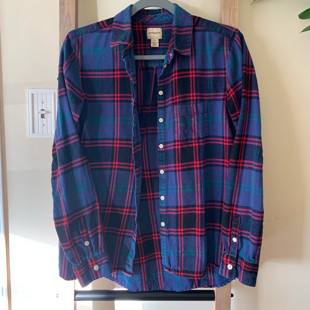 Fun Vintage Bass Cotton Flannel size small
